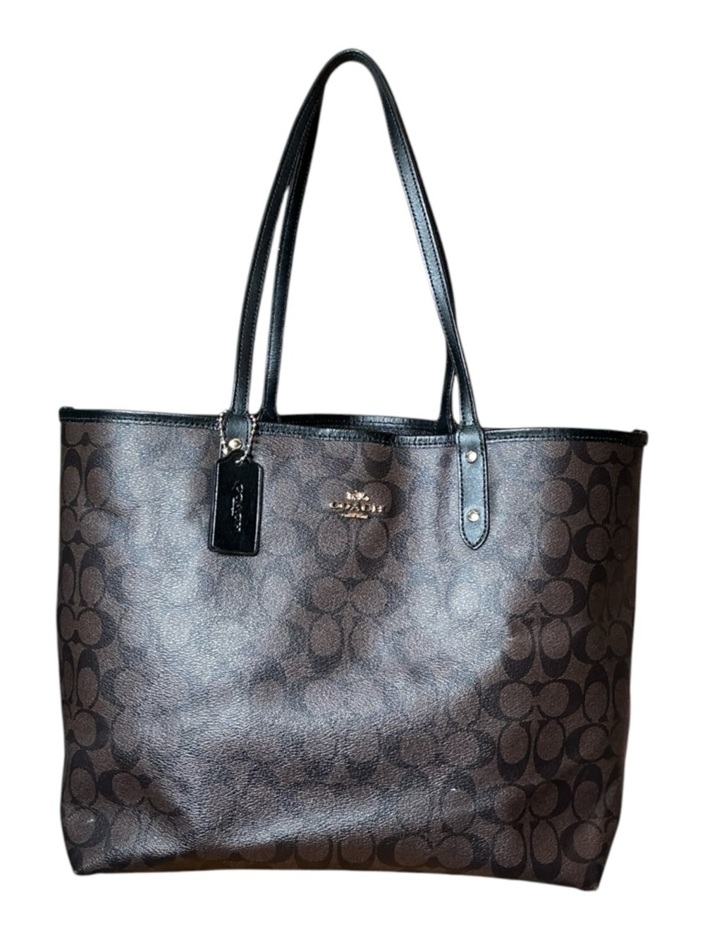 Coach Reversible Neverfull Tote Leather Shopper Bag